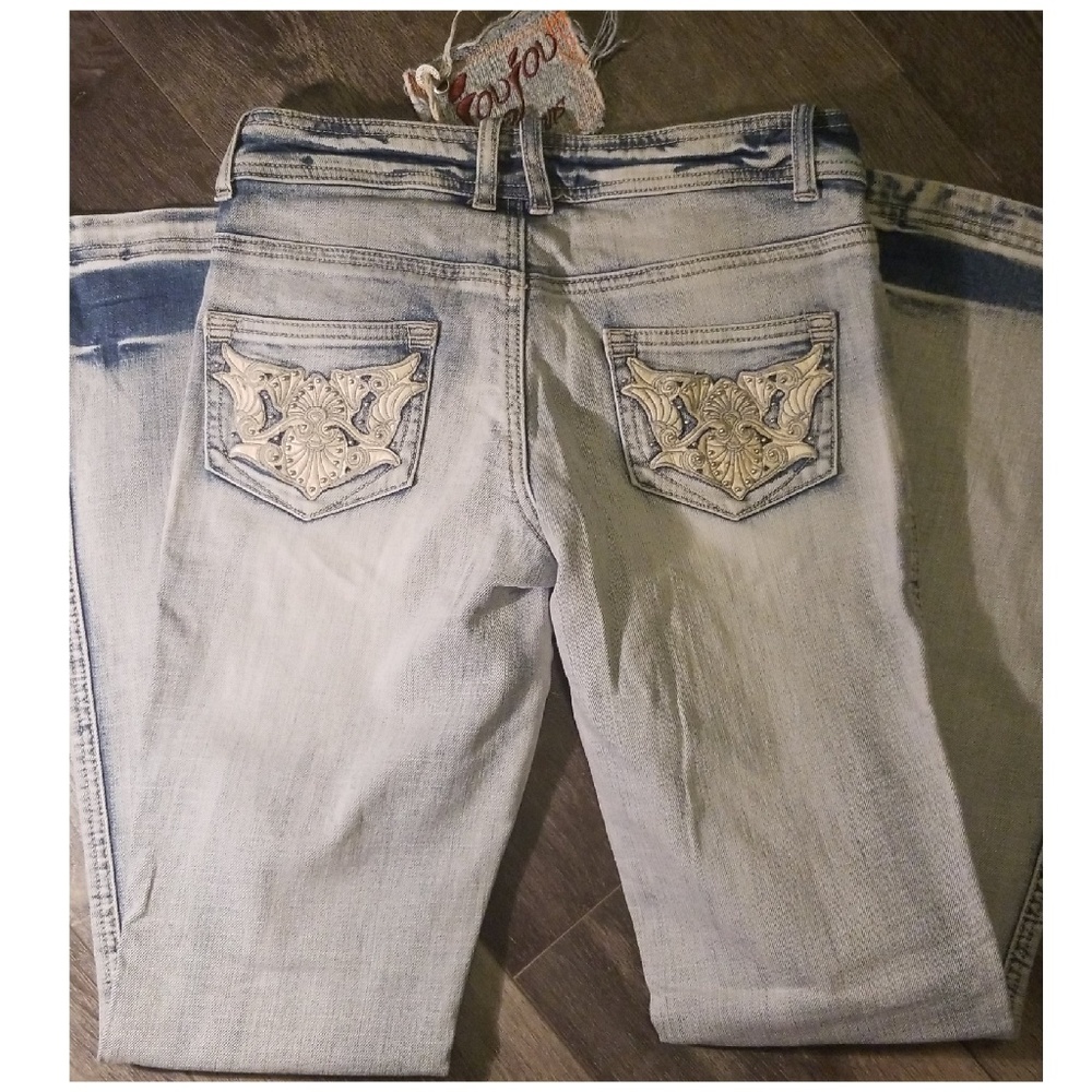 Rare JouJou Bleached Flare Jeans. - Picture 4 of 8